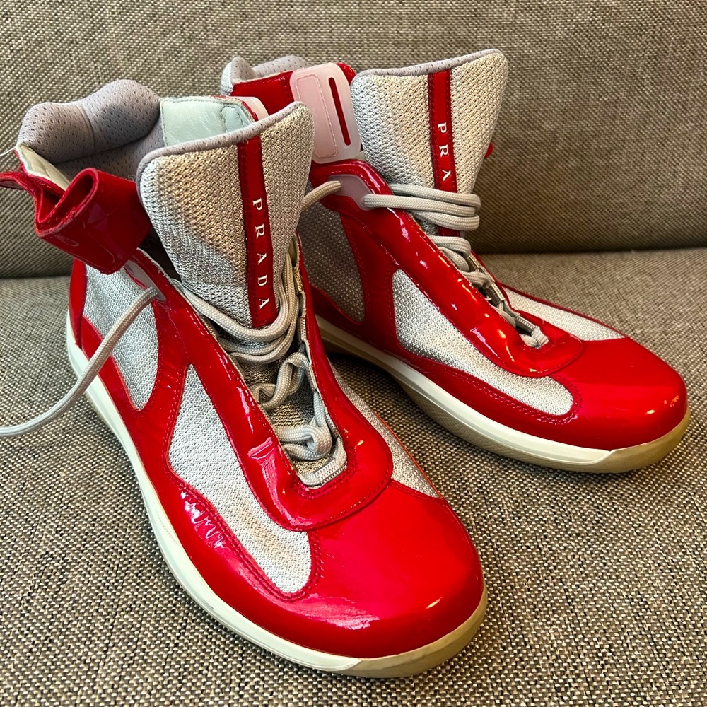 Prada America’s Cup high-top sneakers - Men size  7.5-8